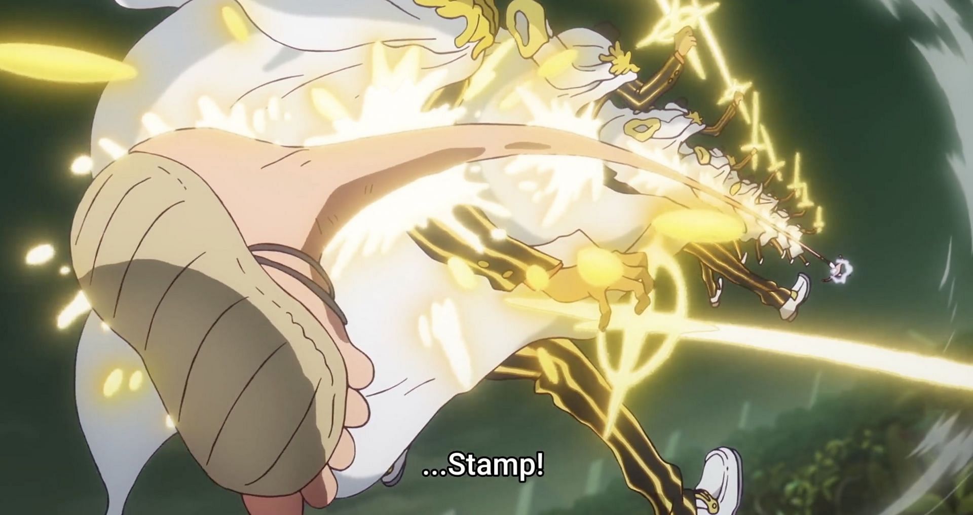 Luffy using Dawn Stamp (Image via Toei Animation)